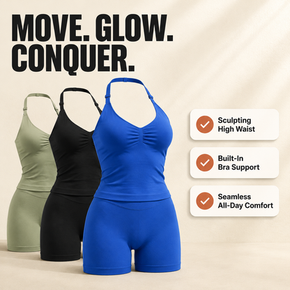 Premium Halter Yoga Set (2-piece seamless)