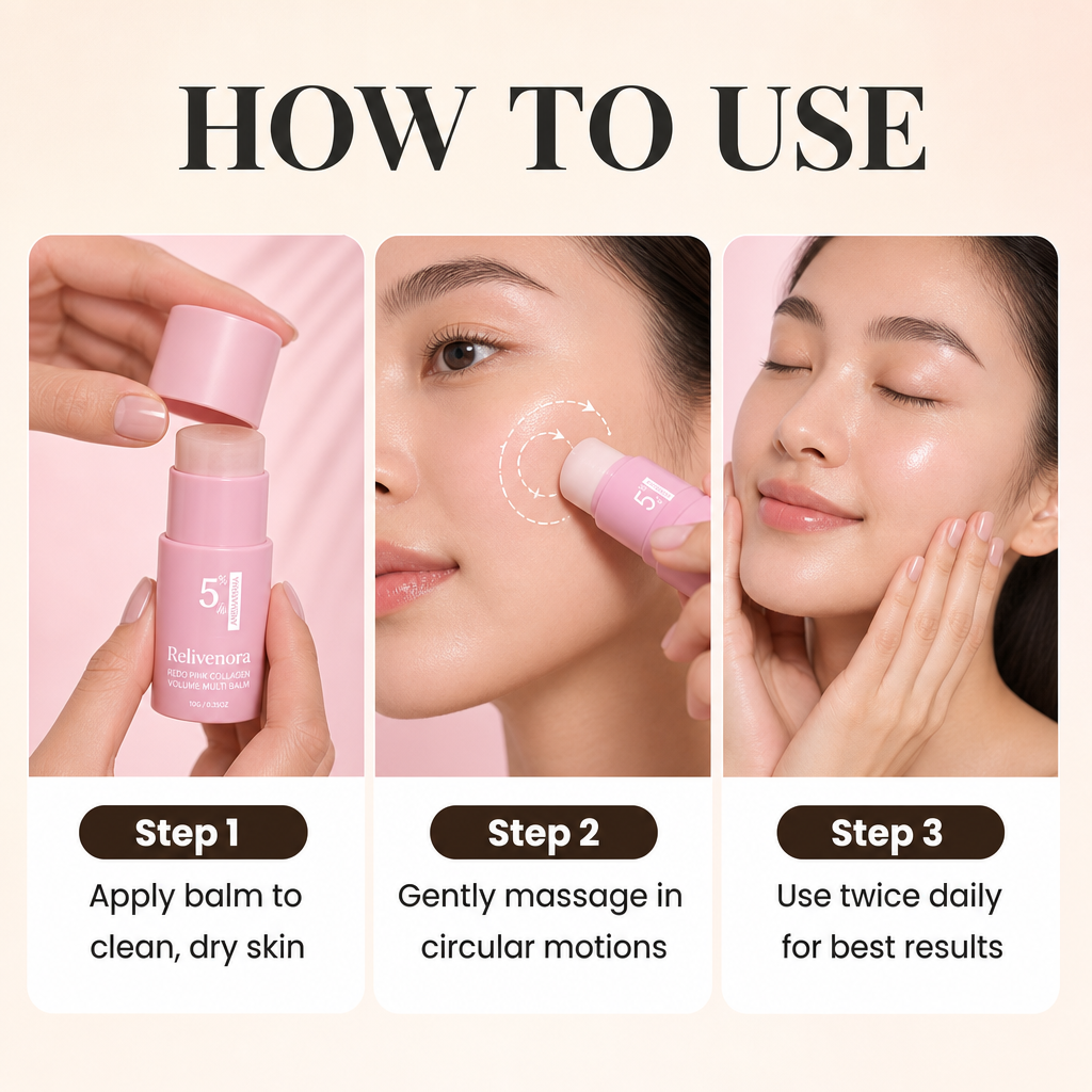 Relivenora™ REDO Pink Collagen Volume Multi Balm